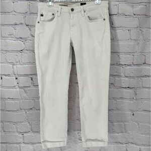 Adriano Goldschmieg AG The Stevie Roll Up Pants Women's 29R White Slim Straight